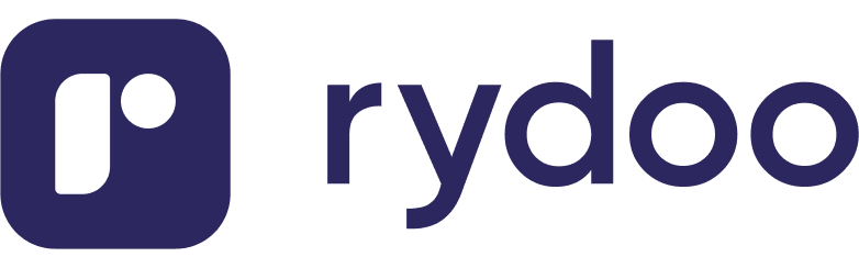 rydoo logo, modern design and branding elements in dark blue colors